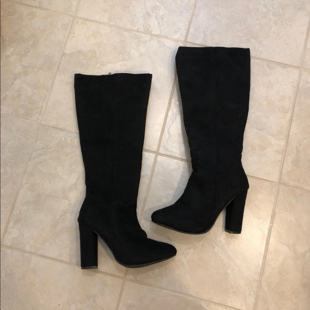 Black Knee High Boots
